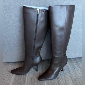 Leather heel boots